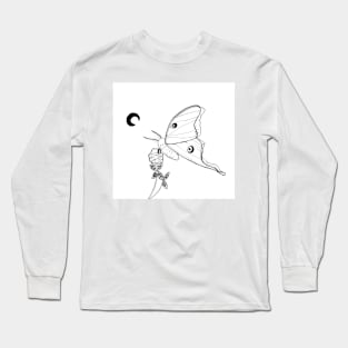 moon set moth Long Sleeve T-Shirt